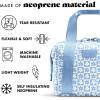 imageFit ampamp Fresh Neoprene Lunch Bag For Women Insulated Womens Lunch Bag For Work Tear ampamp Stain Resistant Large Lunch Box For Women With Containers and Ice Machine Washable Remi Lunch Bag Slate BlueBlue Daisy
