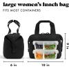 imageFit ampamp Fresh Neoprene Lunch Bag For Women Insulated Womens Lunch Bag For Work Tear ampamp Stain Resistant Large Lunch Box For Women With Containers and Ice Machine Washable Remi Lunch Bag Slate BlueBlack