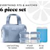 imageFit ampamp Fresh Neoprene Lunch Bag For Women Insulated Womens Lunch Bag For Work Tear ampamp Stain Resistant Large Lunch Box For Women With Containers and Ice Machine Washable Remi Lunch Bag Slate BlueBlue