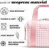 imageFit ampamp Fresh Neoprene Lunch Bag For Women Insulated Womens Lunch Bag For Work Tear ampamp Stain Resistant Large Lunch Box For Women With Containers and Ice Machine Washable Remi Lunch Bag Slate BluePink Gingham