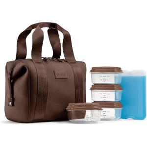 imageFit ampamp Fresh Neoprene Lunch Bag For Women Insulated Womens Lunch Bag For Work Tear ampamp Stain Resistant Large Lunch Box For Women With Containers and Ice Machine Washable Remi Lunch Bag Slate BlueDark Chocolate