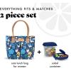 imageFit ampamp Fresh Insulated Lunch Box For Women Leakproof ampamp StainResistant With Container Zipper Two Exterior Pockets  Summerton Lunch Bag Silo NavyBotantical Silo Navy