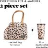 imageFit ampamp Fresh Lunch Bag For Women Insulated Womens Lunch Bag For Work Leakproof ampamp StainResistant Large Lunch Box For Women With Bottle Pocket Long Straps Zipper Closure Laketown Bag Black CheetahCheetah Graphic