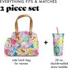 imageFit ampamp Fresh Lunch Bag For Women Insulated Womens Lunch Bag For Work Leakproof ampamp StainResistant Large Lunch Box For Women With Bottle Pocket Long Straps Zipper Closure Laketown Bag Black CheetahFruit