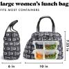 imageFit ampamp Fresh Lunch Bag For Women Insulated Womens Lunch Bag For Work Leakproof ampamp StainResistant Large Lunch Box For Women With Bottle Pocket Long Straps Zipper Closure Laketown Bag Black CheetahBlack Geo