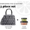 imageFit ampamp Fresh Lunch Bag For Women Insulated Womens Lunch Bag For Work Leakproof ampamp StainResistant Large Lunch Box For Women With Bottle Pocket Long Straps Zipper Closure Laketown Bag Black CheetahBlack Geo