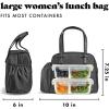 imageFit ampamp Fresh Lunch Bag For Women Insulated Womens Lunch Bag For Work Leakproof ampamp StainResistant Large Lunch Box For Women With Bottle Pocket Long Straps Zipper Closure Laketown Bag Black CheetahBlack