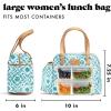 imageFit ampamp Fresh Lunch Bag For Women Insulated Womens Lunch Bag For Work Leakproof ampamp StainResistant Large Lunch Box For Women With Bottle Pocket Long Straps Zipper Closure Laketown Bag Black CheetahAqua
