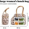 imageFit ampamp Fresh Lunch Bag For Women Insulated Womens Lunch Bag For Work Leakproof ampamp StainResistant Large Lunch Box For Women With Bottle Pocket Long Straps Zipper Closure Laketown Bag Black CheetahCheetah Graphic