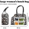 imageFit ampamp Fresh Lunch Bag For Women Insulated Womens Lunch Bag For Work Leakproof ampamp StainResistant Large Lunch Box For Women With Bottle Pocket Long Straps Zipper Closure Laketown Bag Black CheetahBlack Cheetah