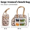 imageFit ampamp Fresh Lunch Bag For Women Insulated Womens Lunch Bag For Work Leakproof ampamp StainResistant Large Lunch Box For Women With Bottle Pocket Long Straps Zipper Closure Laketown Bag Black CheetahCheetah Tan