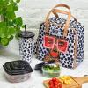 imageFit ampamp Fresh Lunch Bag For Women Insulated Womens Lunch Bag For Work Leakproof ampamp StainResistant Large Lunch Box For Women With Containers Tumbler and Ice Pack Zipper Closure Wichita Bag PalmTropical Glam Cat