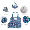 imageFit ampamp Fresh Lunch Bag For Women Insulated Womens Lunch Bag For Work Leakproof ampamp StainResistant Large Lunch Box For Women With Containers Tumbler and Ice Pack Zipper Closure Wichita Bag PalmTeal Leopard