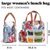 imageFit ampamp Fresh Lunch Bag For Women Insulated Womens Lunch Bag For Work Leakproof ampamp StainResistant Large Lunch Box For Women With Containers Tumbler and Ice Pack Zipper Closure Wichita Bag PalmSilver