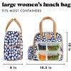 imageFit ampamp Fresh Lunch Bag For Women Insulated Womens Lunch Bag For Work Leakproof ampamp StainResistant Large Lunch Box For Women With Containers Tumbler and Ice Pack Zipper Closure Wichita Bag PalmNavy