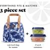 imageFit ampamp Fresh Lunch Bag For Women Insulated Womens Lunch Bag For Work Leakproof ampamp StainResistant Large Lunch Box For Women With Containers Zipper Closure Minneola Bag Brush StrokesBlue Tie Dye