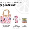 imageFit ampamp Fresh Lunch Bag For Women Insulated Womens Lunch Bag For Work Leakproof ampamp StainResistant Large Lunch Box For Women With Containers and Matching Tumbler Zipper Westerly Lunch Bag Grey StripBotanical Silo Pink