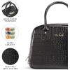 imageFit ampamp Fresh Lyon Luxe Lunch Bag For Women Insulated Womens Lunch Bag For Work Leakproof ampamp StainResistant Large Lunch Box For Women Faux Croc Leather BlackBlack
