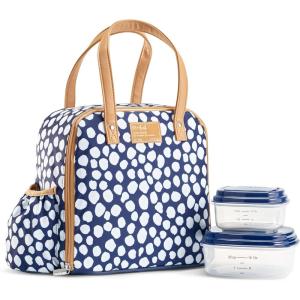 imageFit ampamp Fresh Lunch Bag For Women Insulated Womens Lunch Bag For Work Leakproof ampamp StainResistant Large Lunch Box For Women With Containers Tumbler and Ice Pack Zipper Closure Wichita Bag PalmNavy