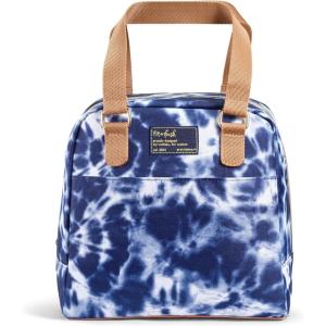 imageFit ampamp Fresh Lunch Bag For Women Insulated Womens Lunch Bag For Work Leakproof ampamp StainResistant Large Lunch Box For Women With Containers Zipper Closure Minneola Bag Brush StrokesBlue Tie Dye