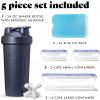 imageFit ampamp Fresh BREE Meal Prep Lunch Box With Containers Ice Pack and Shaker Bottle For Men and Women 6pc Meal Prep Kit Lunch Bag With Containers Included BlackNavy