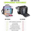 imageFit ampamp Fresh BREE Meal Prep Lunch Box With Containers Ice Pack and Shaker Bottle For Men and Women 6pc Meal Prep Kit Lunch Bag With Containers Included BlackPurple