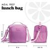 imageFit ampamp Fresh BREE Meal Prep Lunch Box With Containers Ice Pack and Shaker Bottle For Men and Women 6pc Meal Prep Kit Lunch Bag With Containers Included BlackMauve