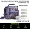 imageFit ampamp Fresh BREE Meal Prep Lunch Box With Containers Ice Pack and Shaker Bottle For Men and Women 6pc Meal Prep Kit Lunch Bag With Containers Included BlackCamo Plum