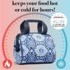 imageFit ampamp Fresh Charlotte Adult Insulated Lunch Bag with Carry Handles Navy Medallion BloomNavy Medallion Bloom
