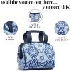 imageFit ampamp Fresh Charlotte Adult Insulated Lunch Bag with Carry Handles Navy Medallion BloomNavy Medallion Bloom