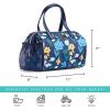 imageFit ampamp Fresh Cloverdale Adult Insulated Lunch Bag with Side Pouch ampamp Carry Handles Complete Lunch Kit Includes 2 Containers SnakeskinBotanical Silo Navy