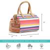 imageFit ampamp Fresh Cloverdale Adult Insulated Lunch Bag with Side Pouch ampamp Carry Handles Complete Lunch Kit Includes 2 Containers SnakeskinColorful Stripe