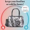 imageFit ampamp Fresh Cloverdale Adult Insulated Lunch Bag with Side Pouch ampamp Carry Handles Complete Lunch Kit Includes 2 Containers SnakeskinSnakeskin