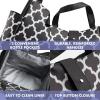 imageFit ampamp Fresh Lunch Bag For Women Insulated Womens Lunch Bag For Work Leakproof ampamp StainResistant Large Lunch Box For Women With Matching Tumbler Snap Closure Westport Bag FloralBlack  White Ikat Tile