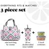 imageFit ampamp Fresh Lunch Bag For Women Insulated Womens Lunch Bag For Work Leakproof ampamp StainResistant Large Lunch Box For Women With Matching Tumbler Snap Closure Westport Bag FloralMagenta