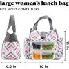 imageFit ampamp Fresh Lunch Bag For Women Insulated Womens Lunch Bag For Work Leakproof ampamp StainResistant Large Lunch Box For Women With Matching Tumbler Snap Closure Westport Bag FloralMagenta