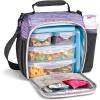 imageFit ampamp Fresh BREE Meal Prep Lunch Box With Containers Ice Pack and Shaker Bottle For Men and Women 6pc Meal Prep Kit Lunch Bag With Containers Included BlackPurple
