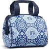 imageFit ampamp Fresh Charlotte Adult Insulated Lunch Bag with Carry Handles Navy Medallion BloomNavy Medallion Bloom