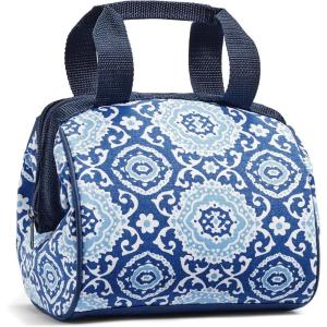 imageFit ampamp Fresh Charlotte Adult Insulated Lunch Bag with Carry Handles Navy Medallion BloomNavy Medallion Bloom