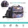 imageFit ampamp Fresh Josie Adult Insulated Lunch Bag with Side Pouch ampamp Carry Strap Complete Lunch Kit Includes Reusable XL Ice Pack Plum CamoBlue Watercolor