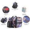imageFit ampamp Fresh Josie Adult Insulated Lunch Bag with Side Pouch ampamp Carry Strap Complete Lunch Kit Includes Reusable XL Ice Pack Plum CamoBlue Watercolor