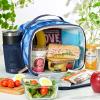 imageFit ampamp Fresh Josie Adult Insulated Lunch Bag with Side Pouch ampamp Carry Strap Complete Lunch Kit Includes Reusable XL Ice Pack Plum CamoNavy Floral