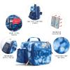 imageFit ampamp Fresh Josie Adult Insulated Lunch Bag with Side Pouch ampamp Carry Strap Complete Lunch Kit Includes Reusable XL Ice Pack Plum CamoNavy Floral