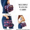 imageFit ampamp Fresh Josie Adult Insulated Lunch Bag with Side Pouch ampamp Carry Strap Complete Lunch Kit Includes Reusable XL Ice Pack Plum CamoNavy Floral