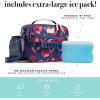 imageFit ampamp Fresh Josie Adult Insulated Lunch Bag with Side Pouch ampamp Carry Strap Complete Lunch Kit Includes Reusable XL Ice Pack Plum CamoPlum Camo
