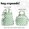 imageFit ampamp Fresh Cromwell Drawstring Lunch Bag for Women Complete Lunch Set with 2 Containers StainResistant LeakResistant Back to School Essential Teacher Lunchbox LemonsGreen