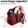 imageFit ampamp Fresh Large Beach Bag for Women  Extra Large Travel Tote With PocketsRed Checkered Plaid