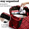 imageFit ampamp Fresh Large Beach Bag for Women  Extra Large Travel Tote With PocketsRed Checkered Plaid