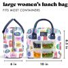 imageFit ampamp Fresh Bloomington Lunch Bag for Women  Insulated Large Lunch Box for Work with Containers LeakResistant StainResistant Zipper Closure Mocha Feline FineAssorted Sardines
