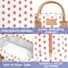 imageFit ampamp Fresh Bloomington Lunch Bag for Women  Insulated Large Lunch Box for Work with Containers LeakResistant StainResistant Zipper Closure Mocha Feline FineStrawberry